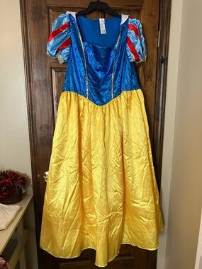 Disney brand deluxe Snow White women’s costume with wig and headband